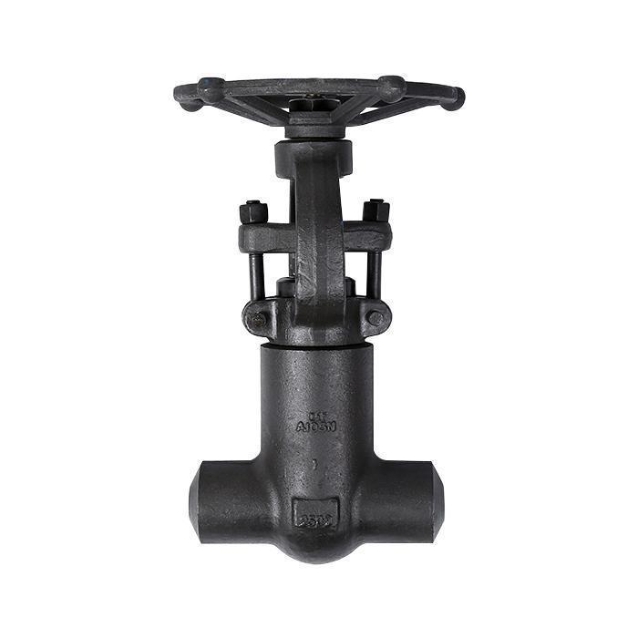 Butt-welded forged steel self-sealing gate valve